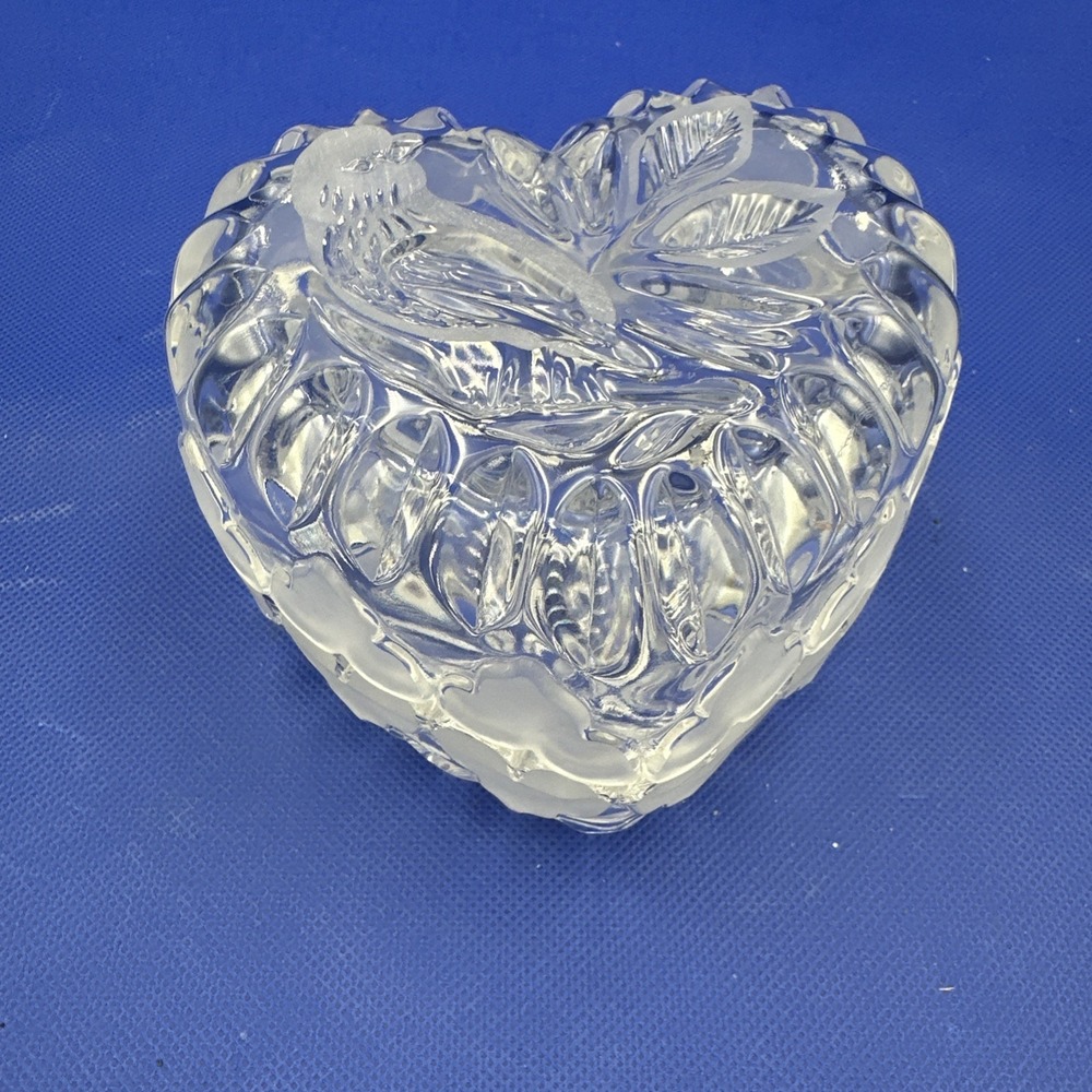 Hofbauer Crystal Heart Trinket Box Byrde Collection Heart Box With Bird